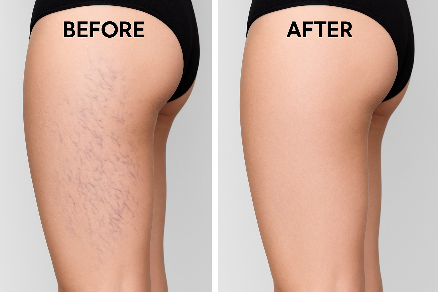 העלמת נימים ברגליים לפני ואחרי